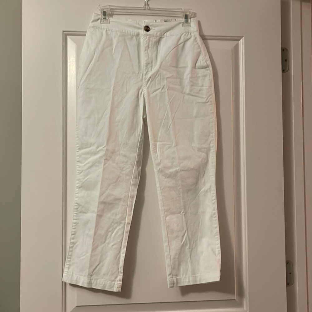 STYLE & CO Straight Ankle Pants Chino Table Bright White NWT! sz 4P